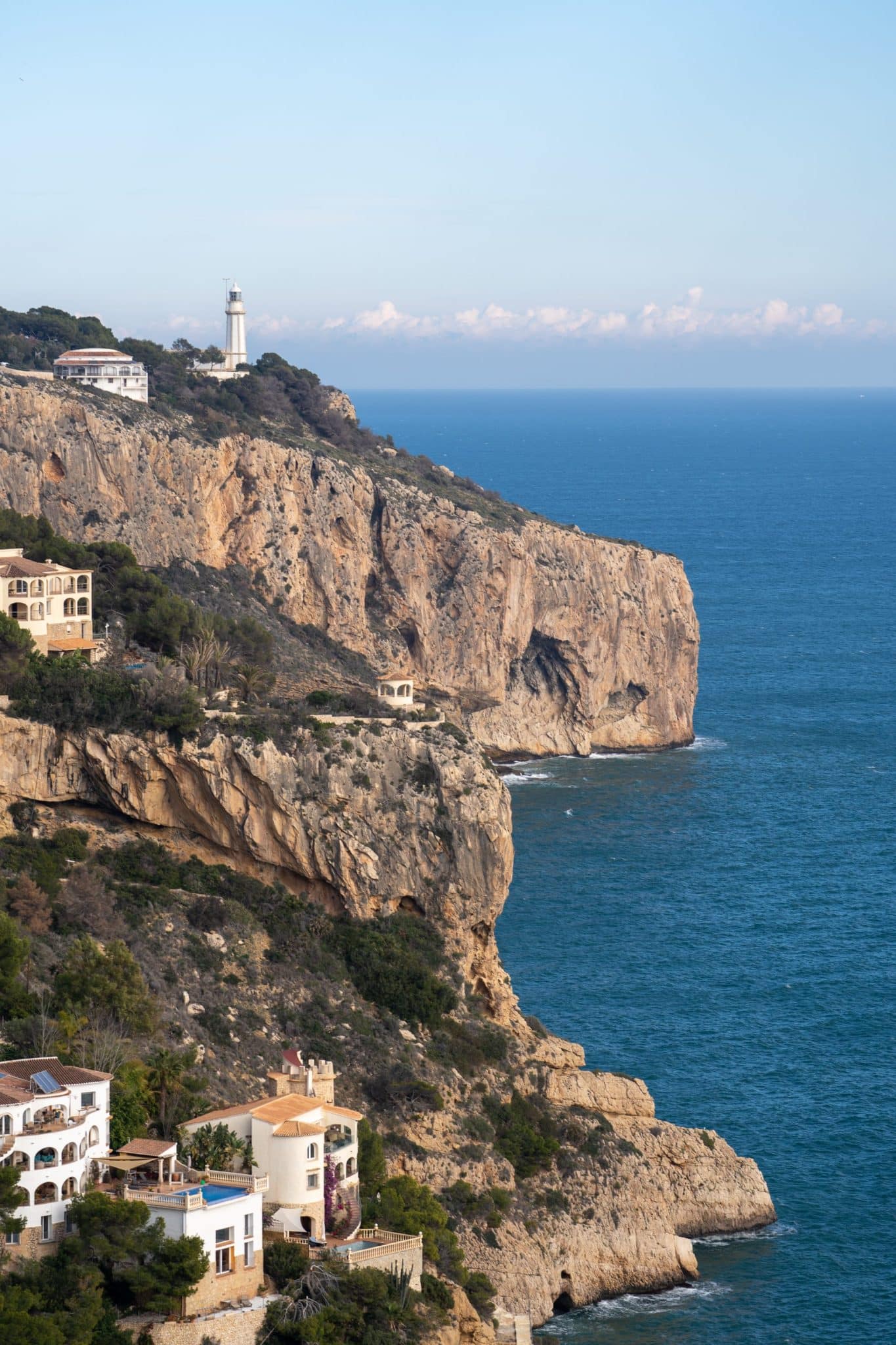 Cliffs and lighthouse at Cap de la Nau, Jávea